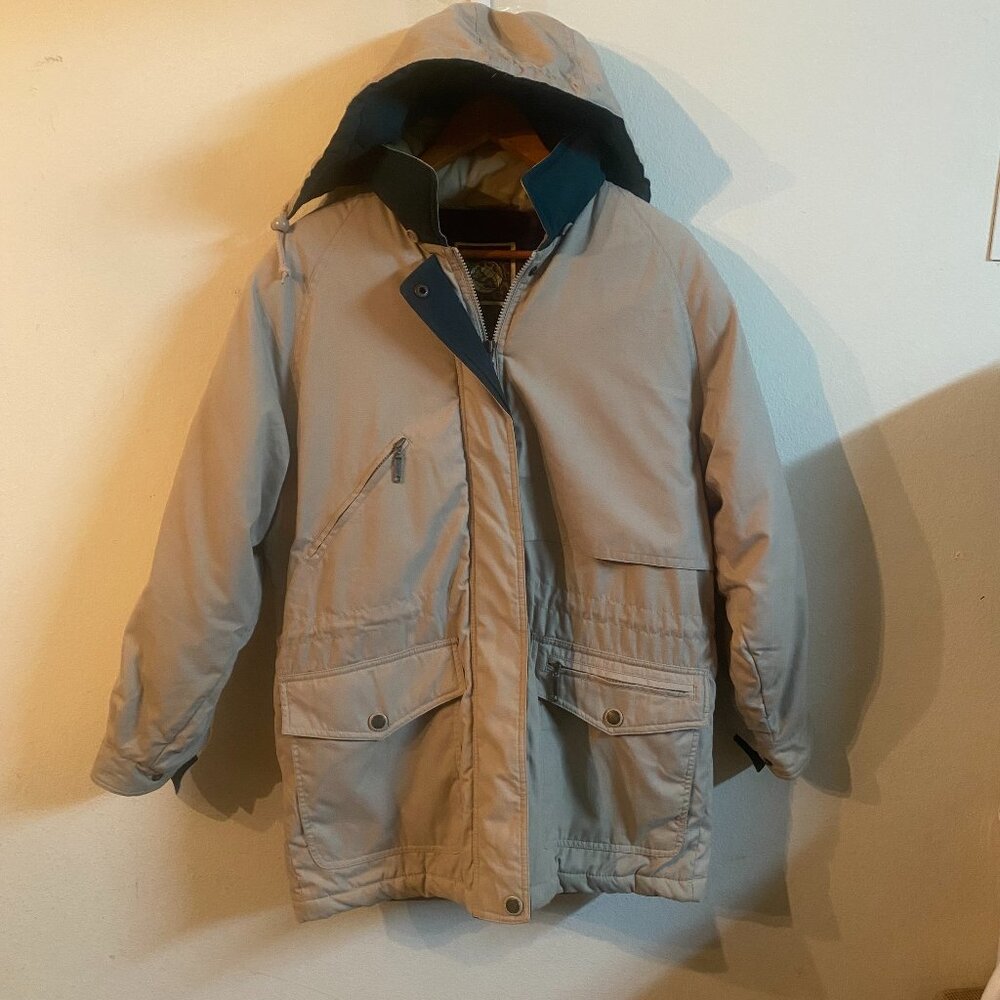 LEARSI XL CREAM OUTERWEAR JACKET WITH REMOVABLE HOOD